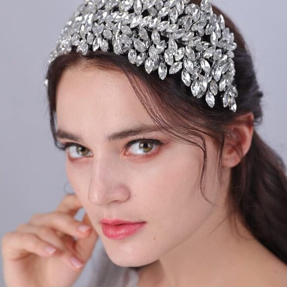 Crystal Bridal Headband Tiara Wedding Hair Accessory for Women Girls